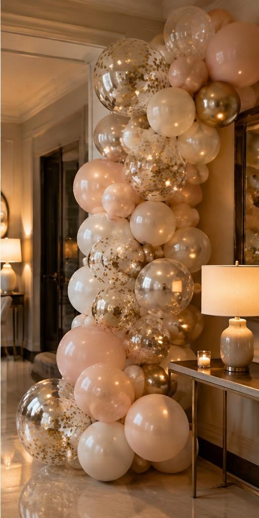Champagne Celebration balloon decoration inspiration